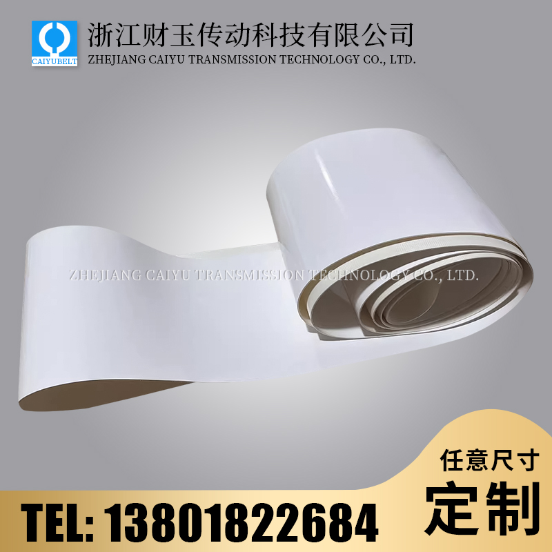 浙江財(cái)玉傳動(dòng)科技有限公司/CAIYUBELT/白色亮面PVC輸送帶