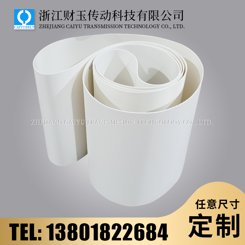 浙江財(cái)玉傳動(dòng)科技有限公司/CAIYUBELT/白色亞光PVC輸送帶