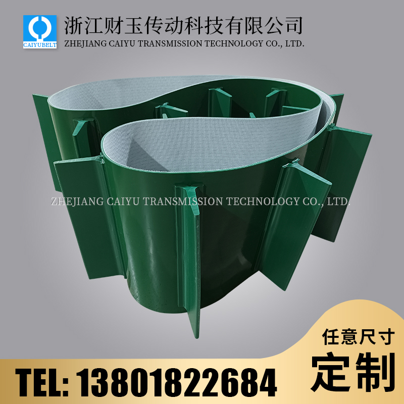 浙江財(cái)玉傳動(dòng)科技有限公司/CAIYUBELT/綠色擋板輸送帶