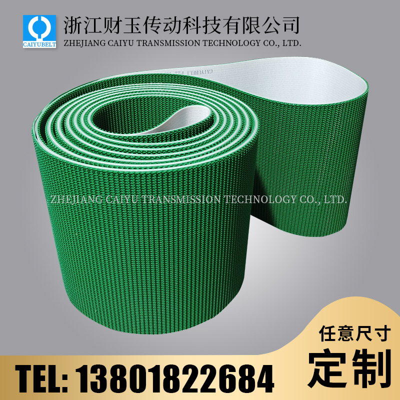 浙江財(cái)玉傳動(dòng)科技有限公司/CAIYUBELT/綠色PVC草型紋輸送帶