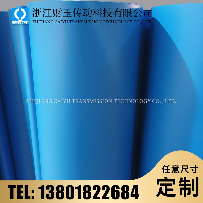 浙江財(cái)玉傳動(dòng)科技有限公司/CAIYUBELT/藍(lán)色PU亞光輸送帶